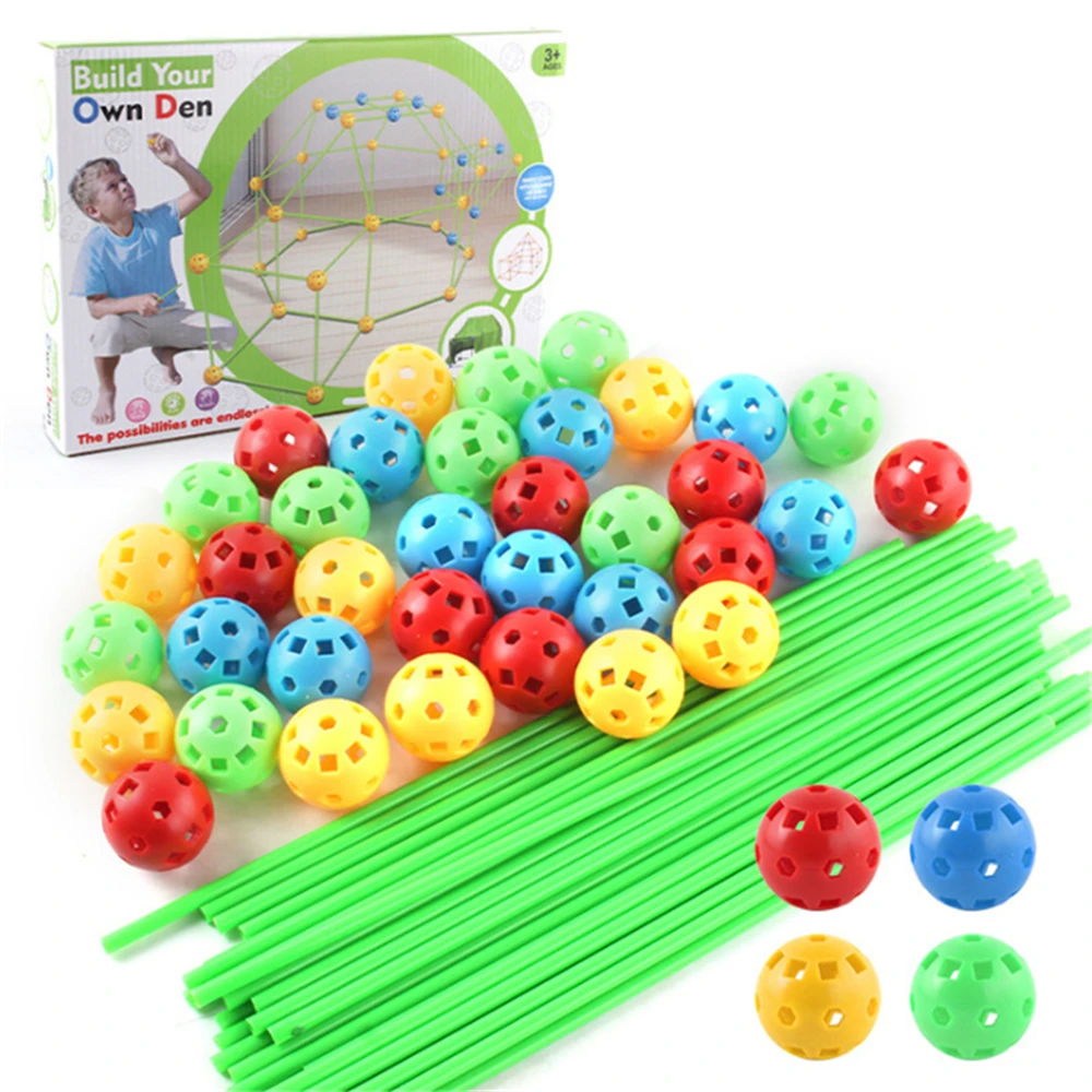 Детский конструктор форт замки туннели палатки набор блоков сделай сам 3D магиция