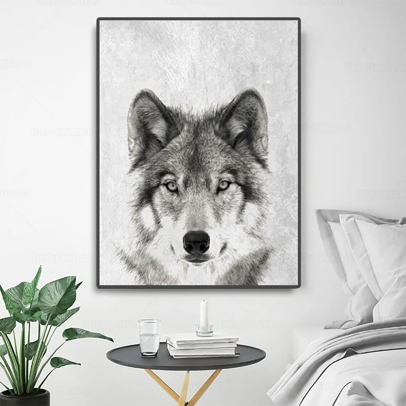 Настенная картина с изображением диких животных Картина на холсте волка