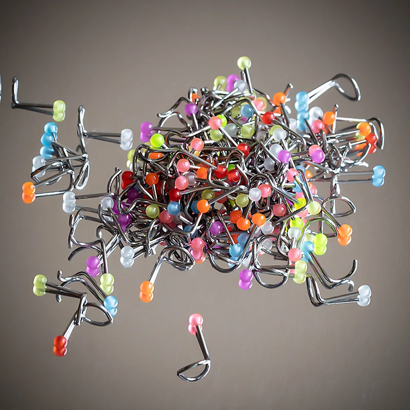 

5/10pcs Glow Nose Ring Studs Piercing Stainless Steel Nostril Screw Luminous Acrylic Nariz Stud for Women Man Body Jewelry 20G