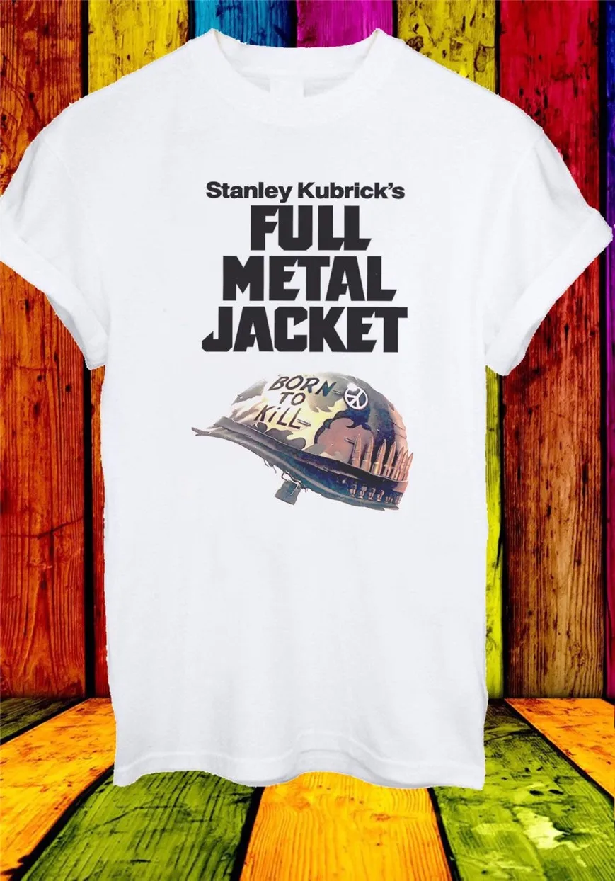 Стэнли Кубрик полностью Металлическая куртка Born To Kill Мужская и женская футболка
