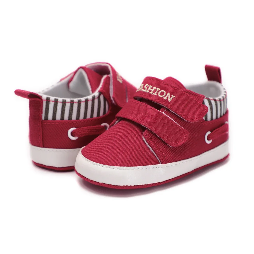 Модная обувь для новорожденных и младенцев 0-12 месяцев парусиновые на мягкой