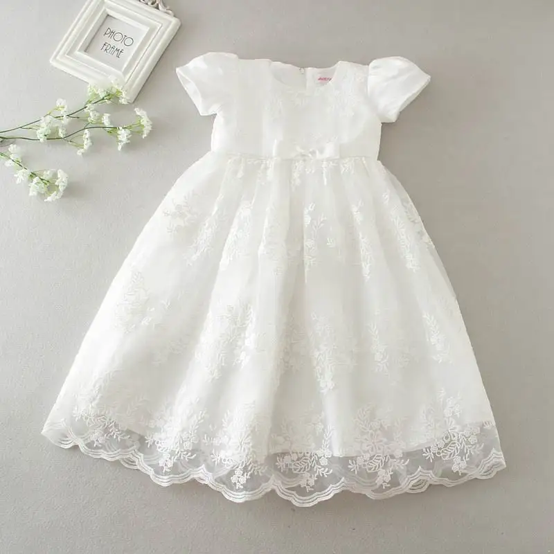 

New In Baby Girls Princess Maxi Dresses Christening Gown Dresses Infantis for Newborn Birthday Party Baptism E9133