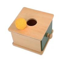high quality wooden educational best seller baby toys montessori 0 3 lmbucare box w knitted ball