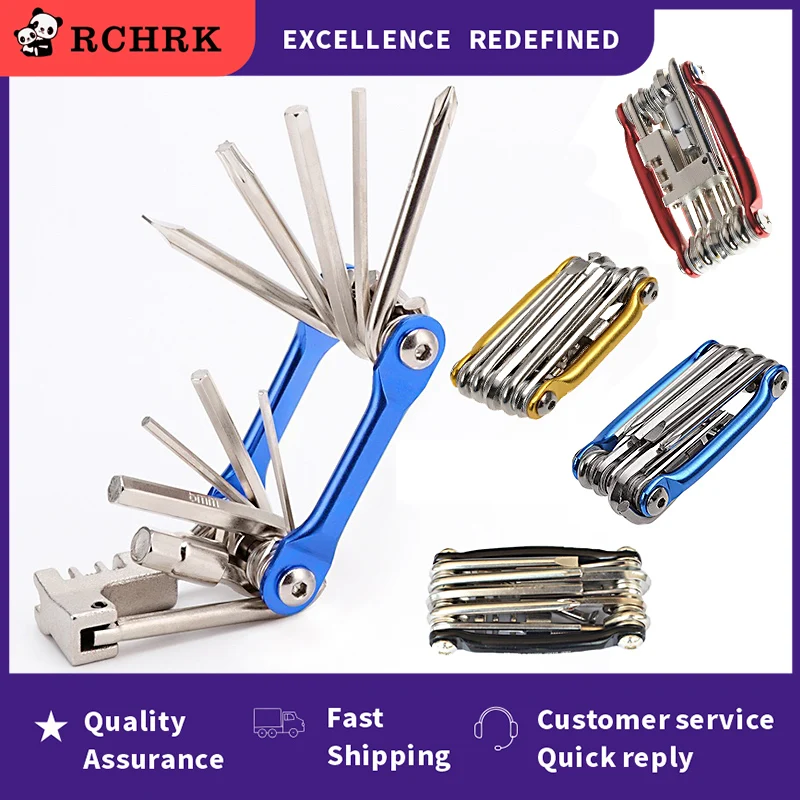 Многофункциональный набор инструментов для ремонта велосипедов 11 в 1 гаечный