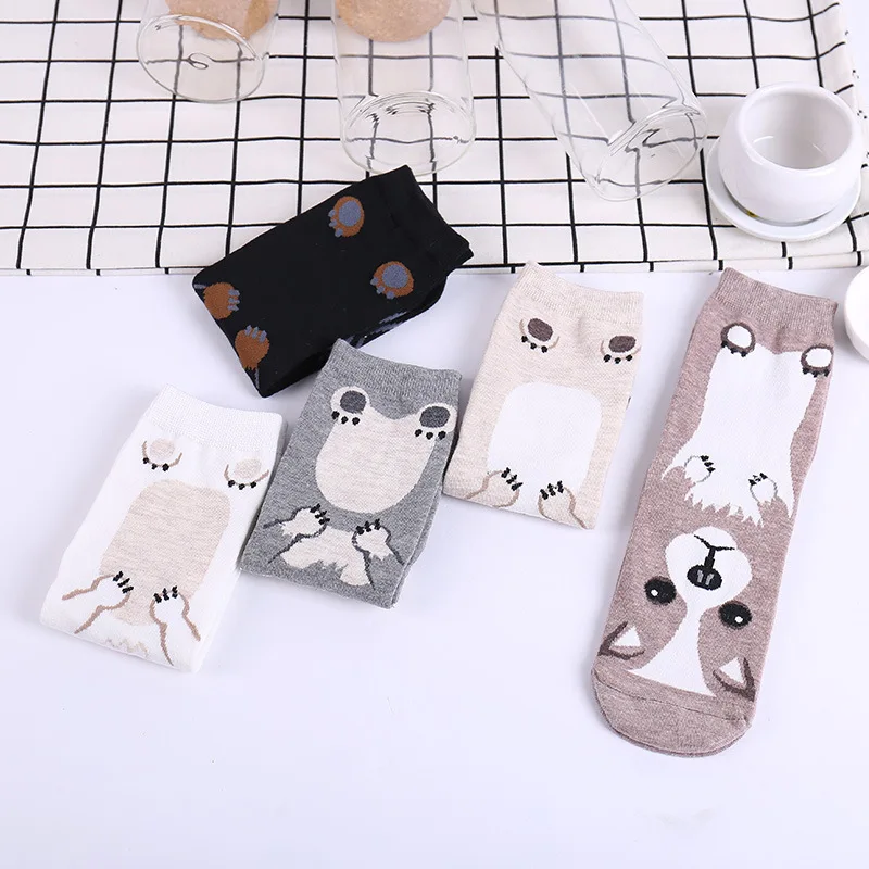 1 пара женские носки с 3d-рисунком собаки | Женская одежда