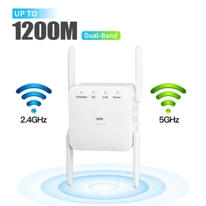 5g wifi repeater 5ghz wifi extender 1200mbps wifi router amplifier booster 2 4g5ghz wi fi repeater long range signal repiter free global shipping