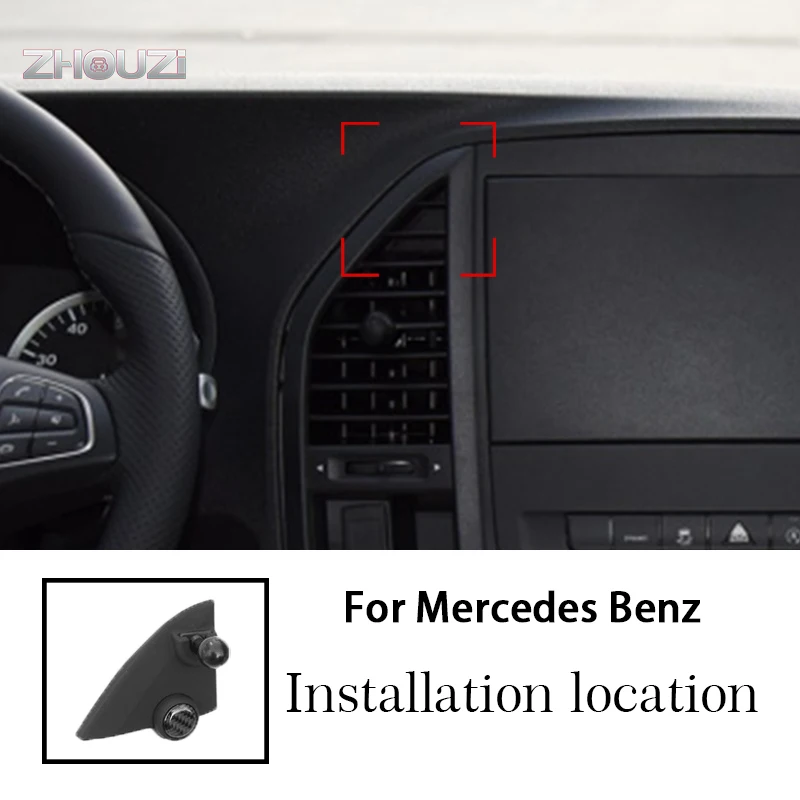 car wireless charger car mobile phone holder mounts gps stand bracket for mercedes benz vito w447 2016 2017 2018 car accessories free global shipping