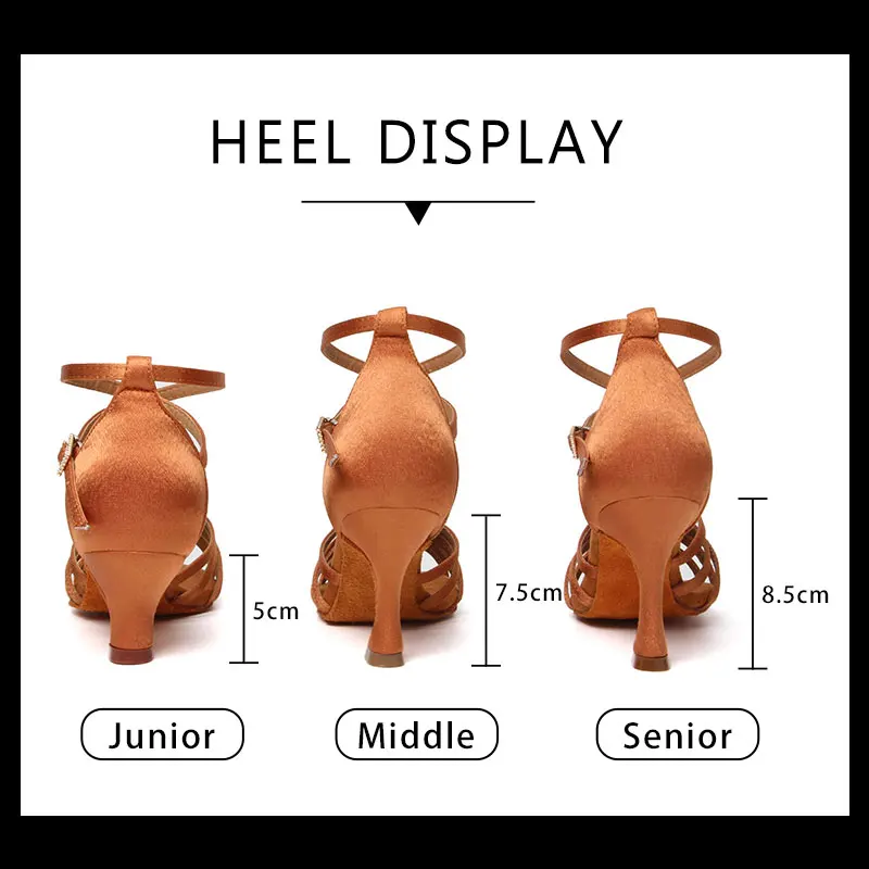 SWDZM New Women's Latin Dance Shoes Ballroom High Heel Dance Shoes Soft Sole Tango Salsa Party Shoes For Ladies Girl Sandals