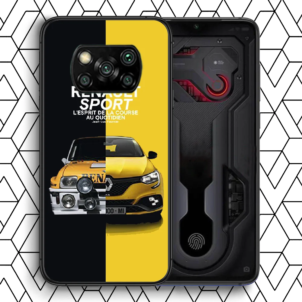 

The French Republic Renault S.A Phone case Cover Hull For Xiaomi Mi A2 A3 8 9 9T Note 10 Se Lite Pro black Back Tpu Shell
