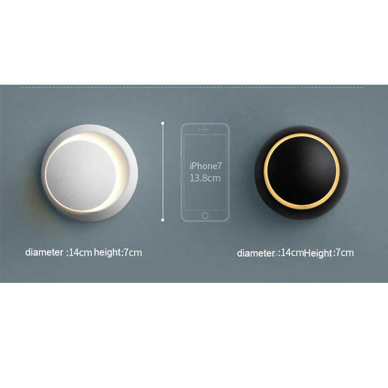 Креативный 360 градусов Rotabable прикроватный светильник s современный проходной