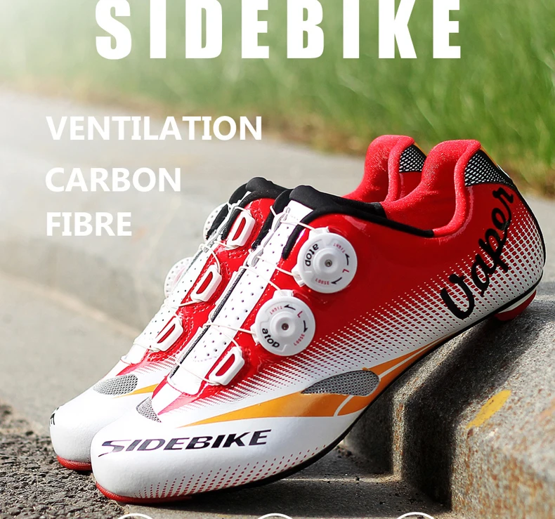 Sidebike углеродная велосипедная обувь, Шоссейная обувь, самоблокирующаяся велосипедная обувь, кроссовки, обувь для верховой езды, велосипедная обувь с замком
