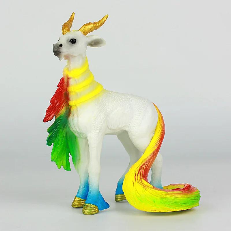Красочная игрушка единорог моделирование мини модели с рисунками животных