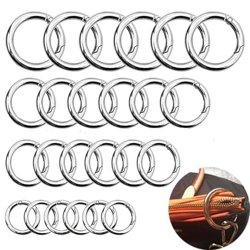 2 шт. круглые кольца с карабином и кнопкой |