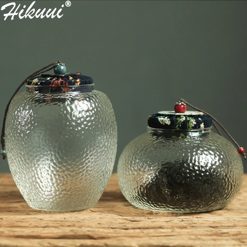 Кухонная Стеклянная банка для хранения Conister с тканевым покрытием еда чай кофе