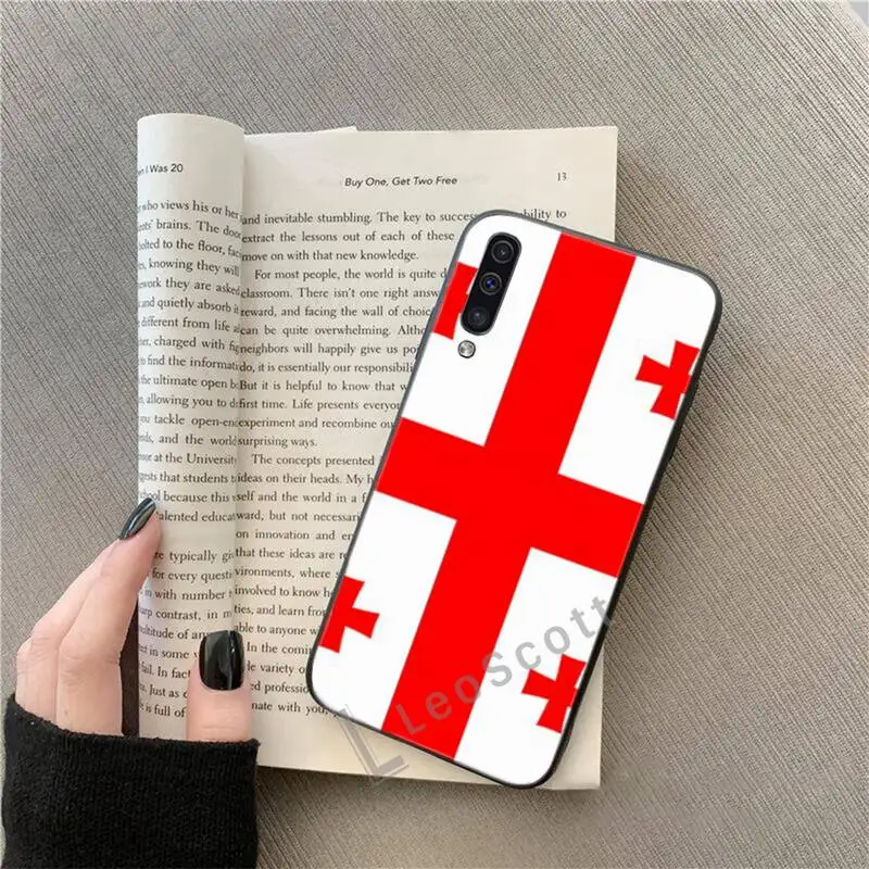 

Georgia flag Phone Case For Samsung A40 A31 A50 A51 A71 A20E A20S S8 S9 S10 S20 Plus note 20 ultra