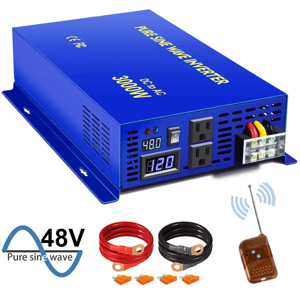 XYZ INVT 3000 ватт Мощность преобразователь 12v 24v 36v 48v Инвертор постоянного тока в