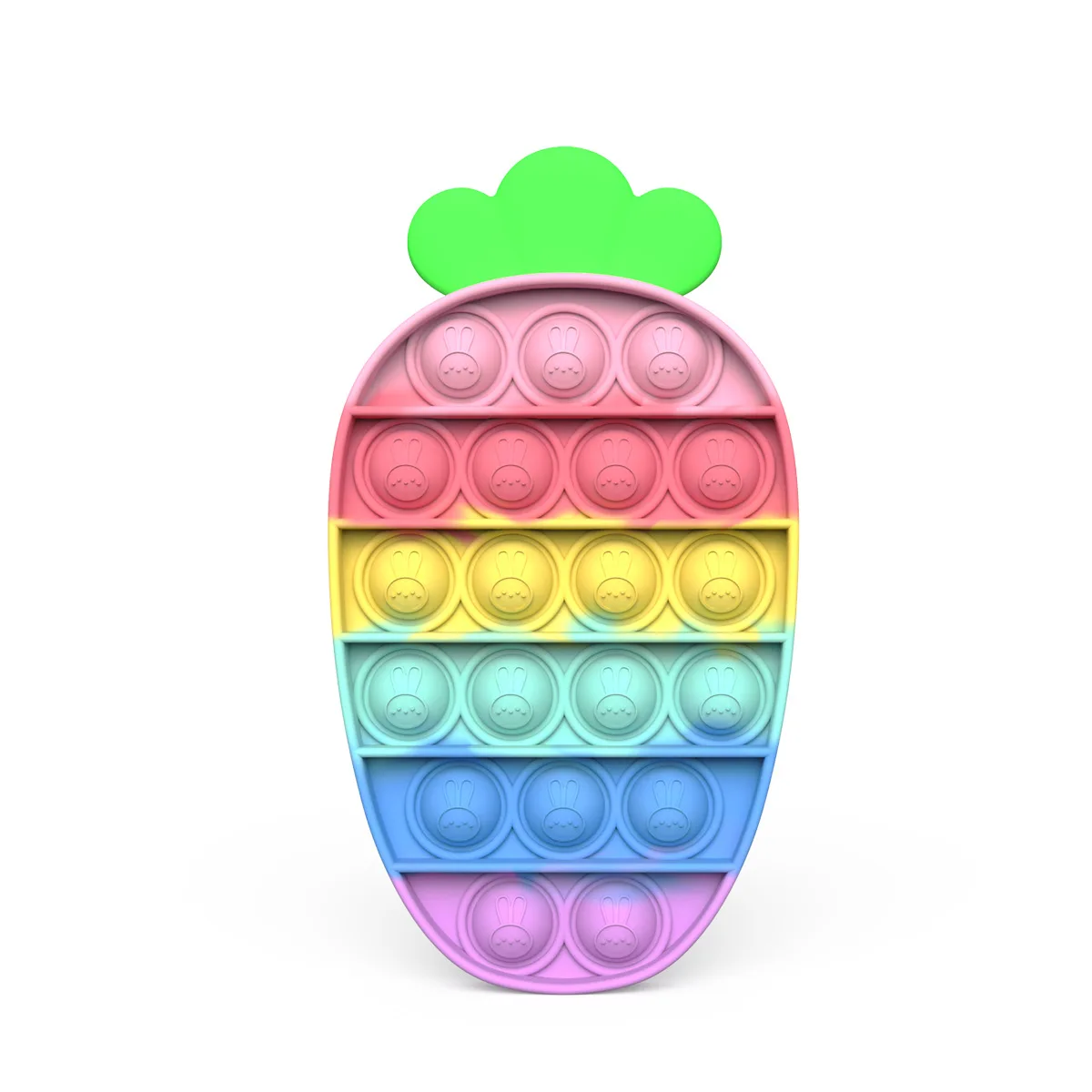 

Push It Bubble Rainbow Apple Carrot Crab Cactus Lobster Whale Bow Fidget Toys Anti Stress Reliever Toy Kids Gifts