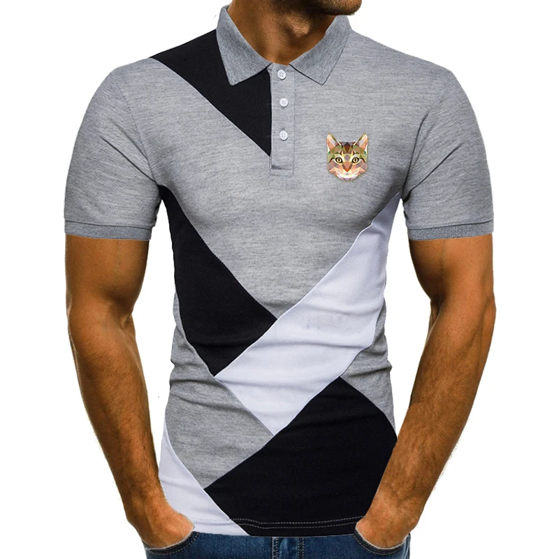 Dingshite весенне-летняя модная Новая цветная рубашка-поло для мужчин креативные