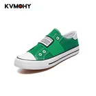 Кроссовки мужские без шнуровки, холщовые кеды, дышащие однотонные, износостойкие, модная повседневная обувь зеленого цвета