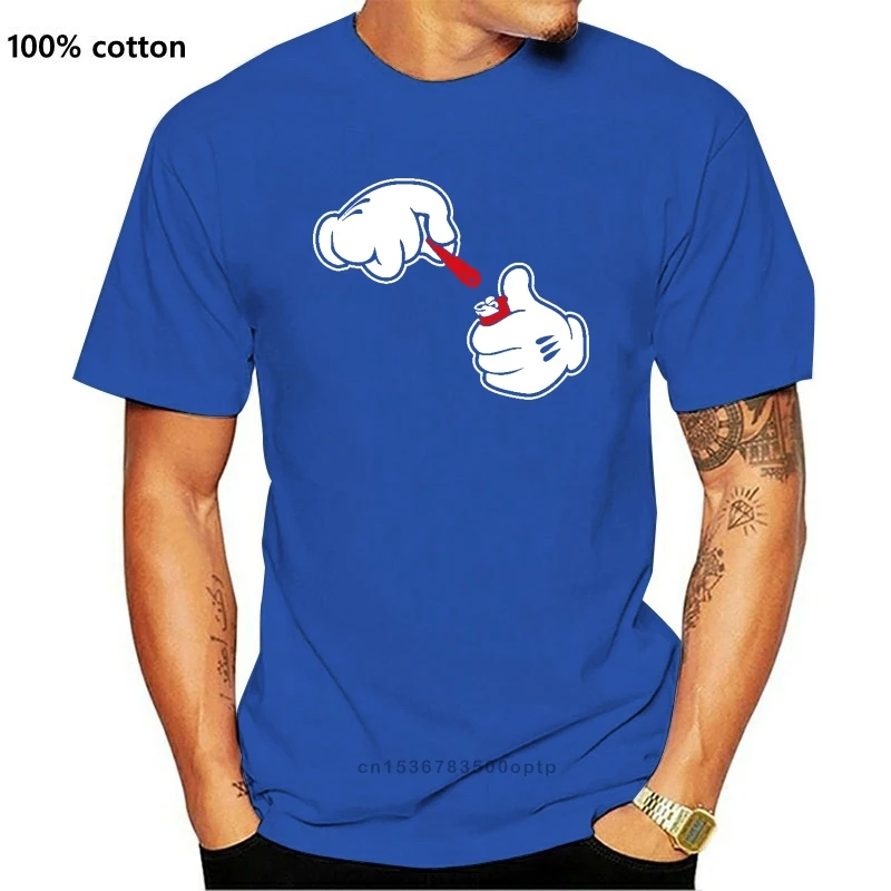 

Новинка, футболка с мультяшным принтом «Руки зажигалки», «Блант марихуанна», крутая футболка для колледжа, вечевечерние, 100% хлопок, футболк...