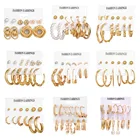 Женские богемные серьги HE YUE в стиле ретро, модные ювелирные изделия из медного сплава, комплект из 9 предметов, серьги для женщин