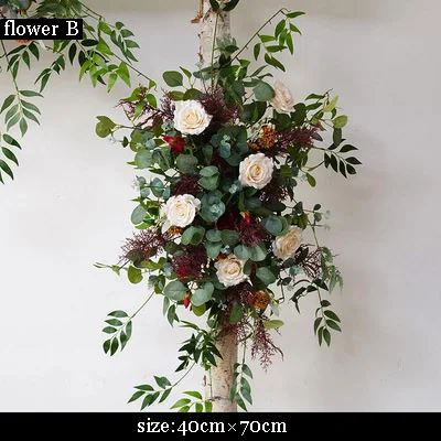flower B Свадебные домашние вечерние сцены искусственные шелковые искусственные цветы Арка Цветочные swag украшение для центра стола фотография фон цветочный - Цвет: flower B