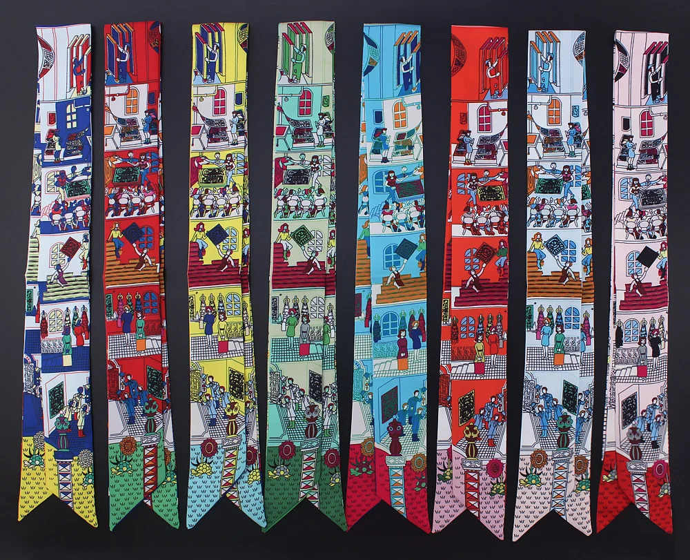 Новый дизайн 2022 дизайнерская сумка ленты модный головной шарф маленькие длинные