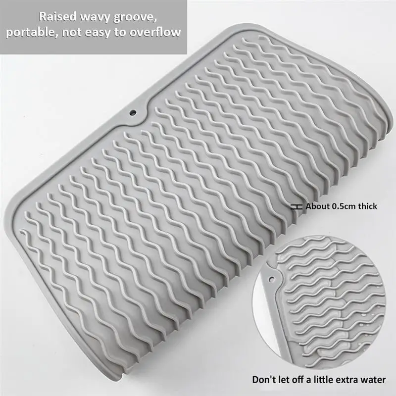 

Multifuctional Silicone Drying Mats Heat Insulation Pot Holder Protector Dish Cups Draining Pad Table Rug Placemat Tray