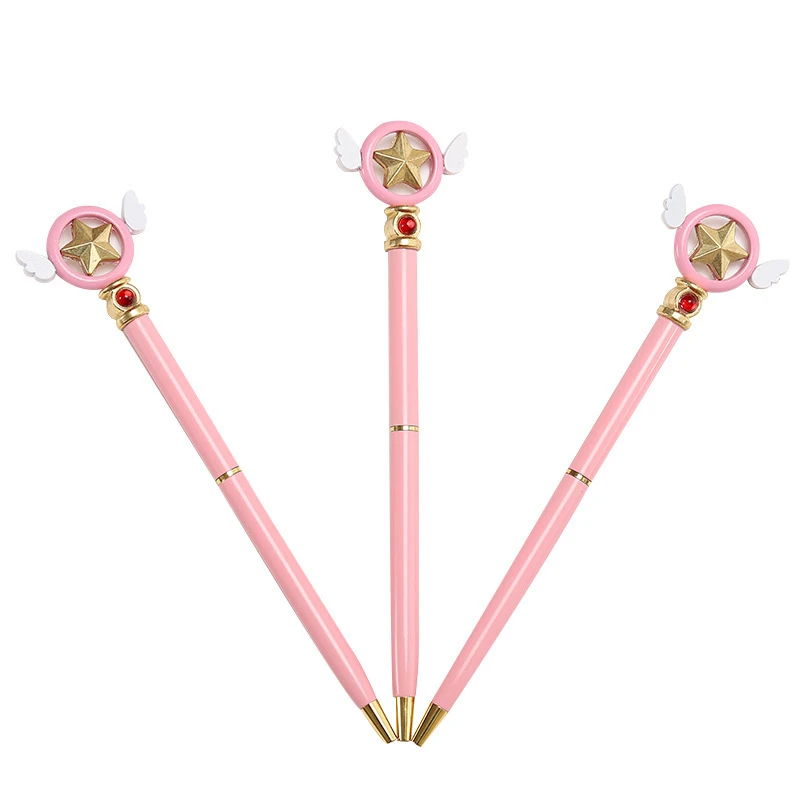 Аниме Cardcaptor КИНОМОТО Сакура косплей 0 5 мм металлическая волшебная ручка