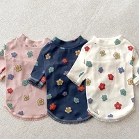 summer breathable puppy clothes teddy flower tang suit poodle pullover soft pet clothes popular pet products xs xl