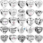 Новинка, подвеска, серебряная подвеска, подвеска для роды, лучшего друга, ребенка, мальчика и девочки, бусина в форме сердца, популярный браслет, ювелирные изделия для рукоделия