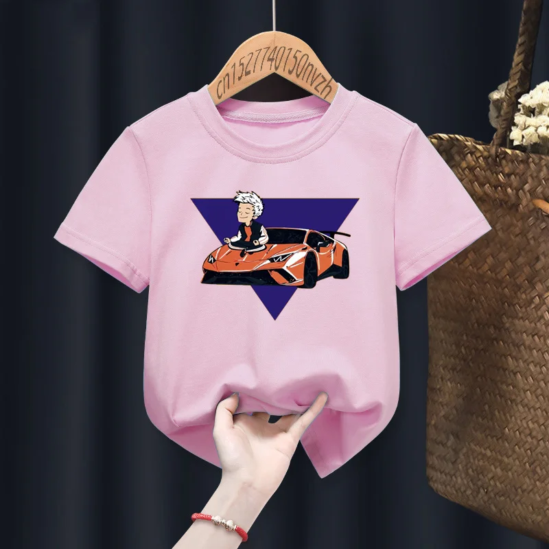Camisetas con estampado de Merch A4 Lamba para ni&ntilde;os, conjunto de ropa familiar informal, Tops de moda para ni&ntilde;os y ni&ntilde;as, 100%-1