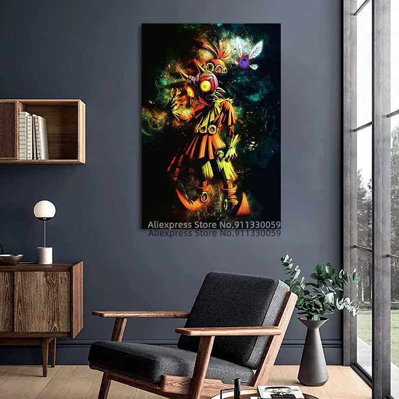 Картина на холсте с изображением маджора постеры маской в виде черепа для