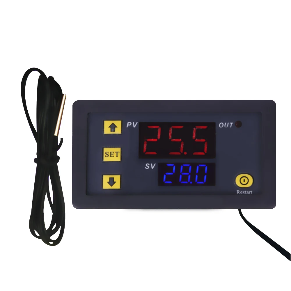 Термостат W3230 12 В 24 AC110-220V А цифровой датчик температуры светодиодный дисплей |
