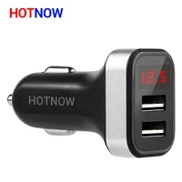 5v usb car charger with led screen smart auto car charger adapter charging for iphone x samsung xiaomi car mobile phone chargers