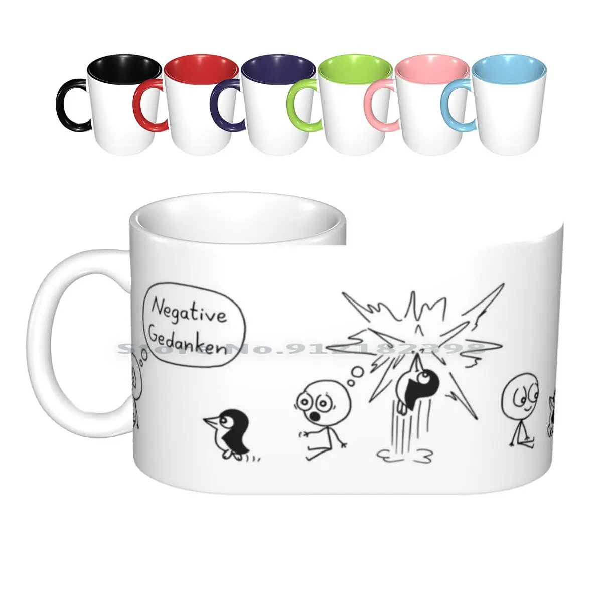 

Rescue Penguin Ceramic Mugs Coffee Cups Milk Tea Mug Penguin Daken Feelings Optimism Optimistic Mood Comic Cute Islieb Creative