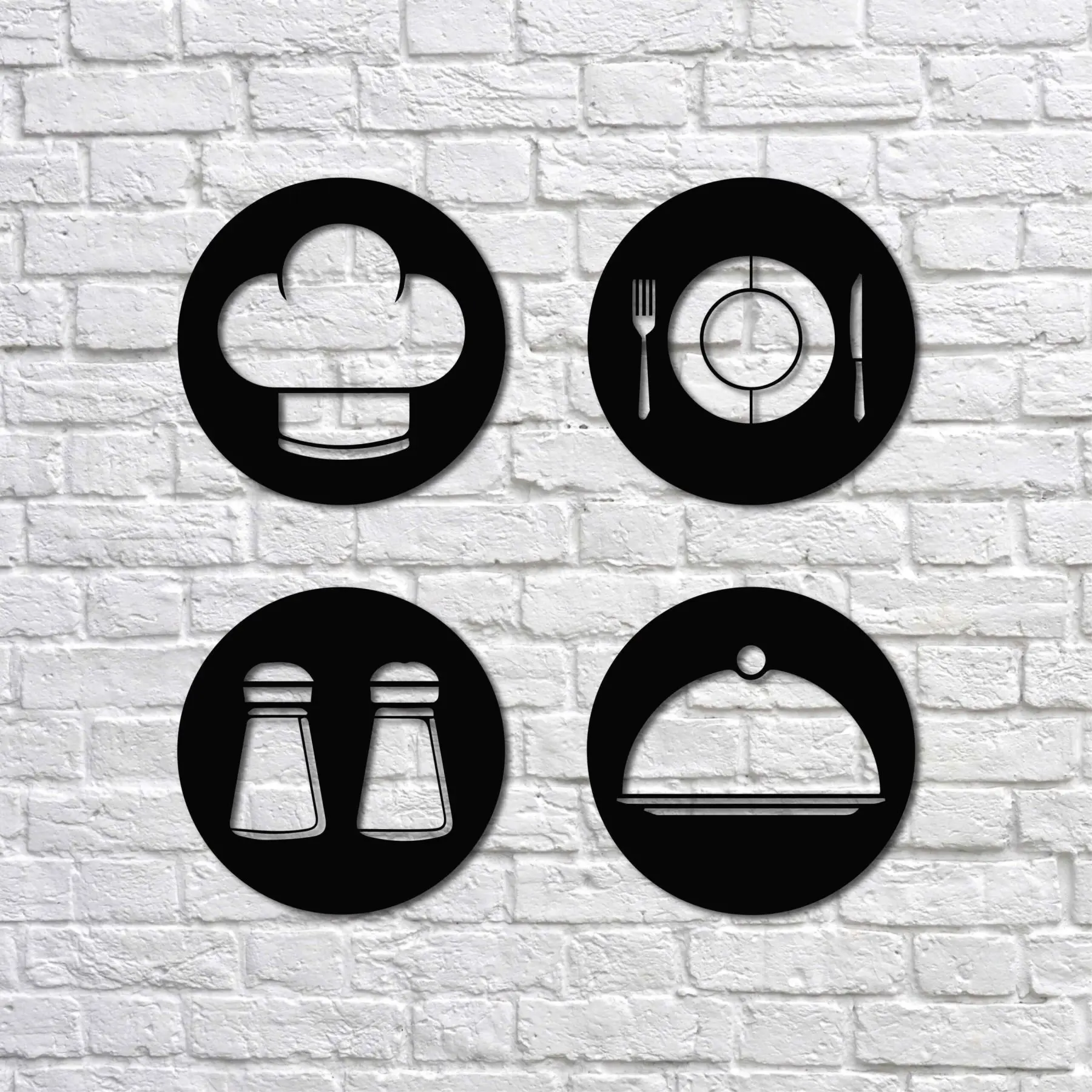 

Metal Wall Art-Set Kitchen-Interior Decoration - Wall Hanging - Home Decor - Wall Sign-Single size