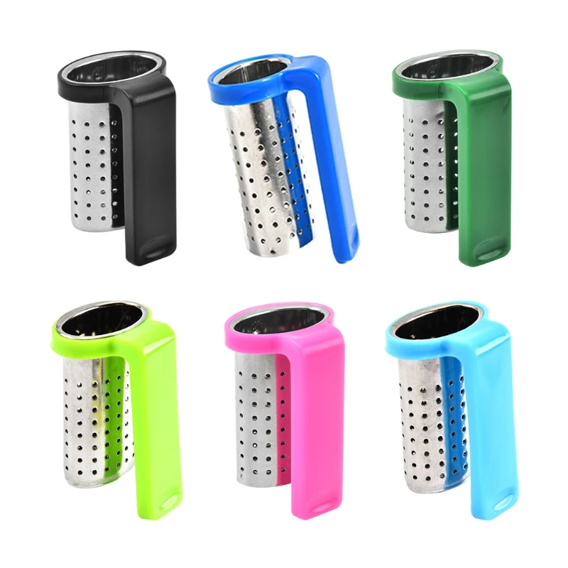 

Stainless Steel Tea Infuser with Handle Tea Strainer for Home Tea Room Tea Brewing Teapot Tea Bag Infuser Filter Mini Colorful