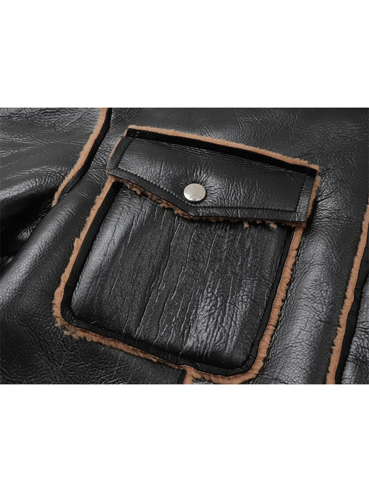 Женская меховая куртка Свободная теплая Лоскутная зимняя винтажная утепленная