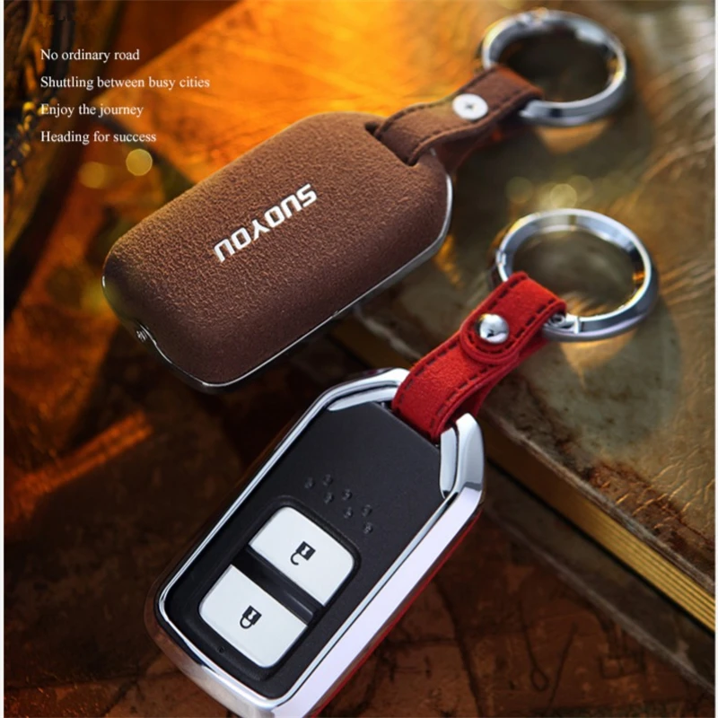 Цинковый сплав с отделкой мехом из замши Цвет автомобиль смарт ключ чехол КРЫШКА