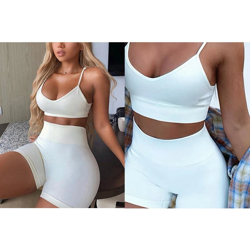 

2 Pcs/Set Women Yoga Sets Fitness Sports Suits Gym Clothes Breathable Bra Female Running Leggings Workout Set