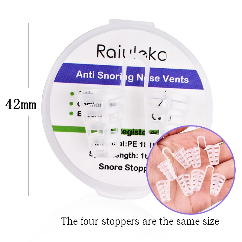 2 коробки = 8 шт. анти храп против храпа апноэ зажим для носа дыхательный аппарат