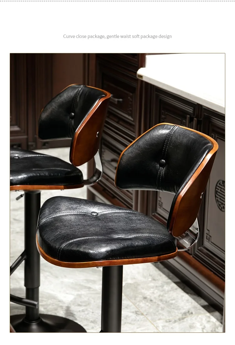 

European style 75CM sitting heigh bar chair chair modern minimalist cash register chair home backrest American high stool