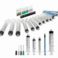 15pcs new 20ml 10ml 5ml 3ml 1ml measuring syringe blunt tip syringe glue syringe