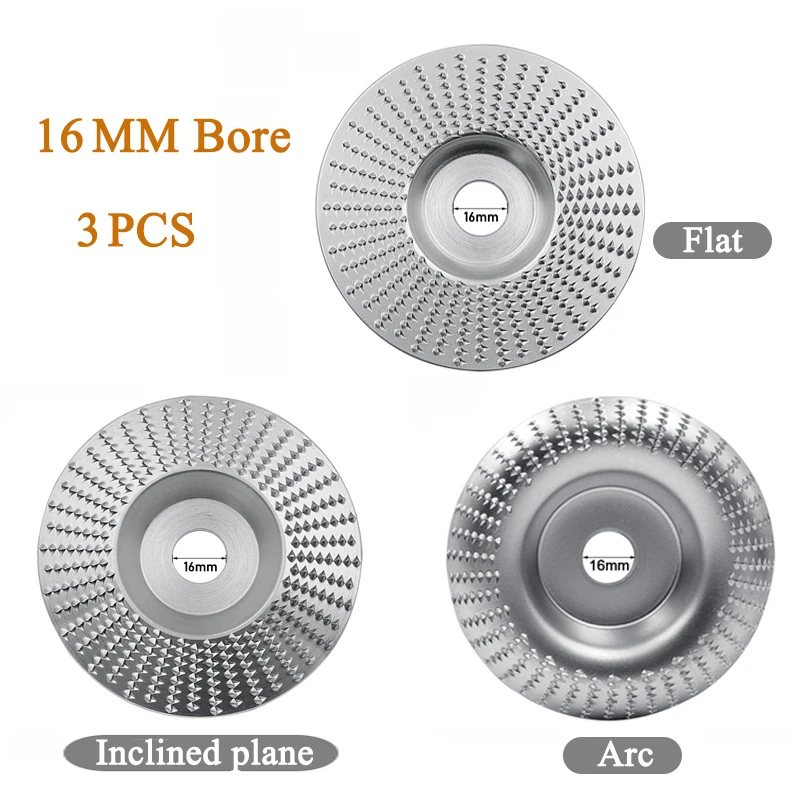 

3 шт. 16 мм отверстие деревообрабатывающее резьбовое полировальное колесо угловая шлифовальная машина шлифовальный круг круглый плоский ск...
