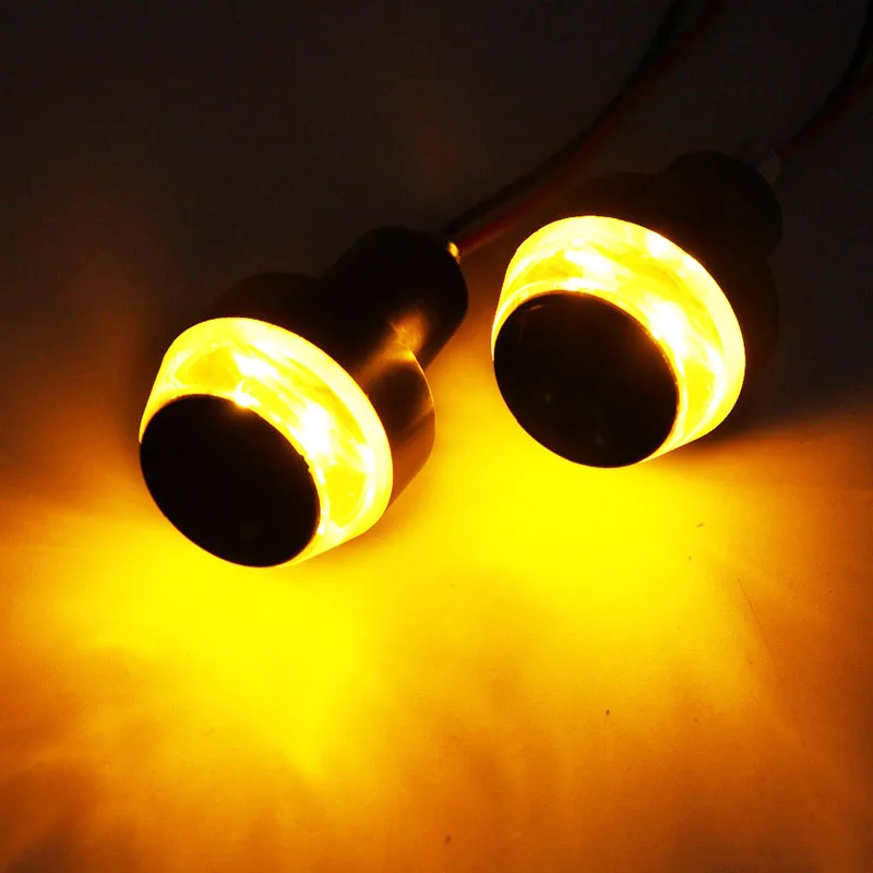 2 шт. Алюминиевые грузики-отбойники для руля мотоцикла с LED подсветкой +