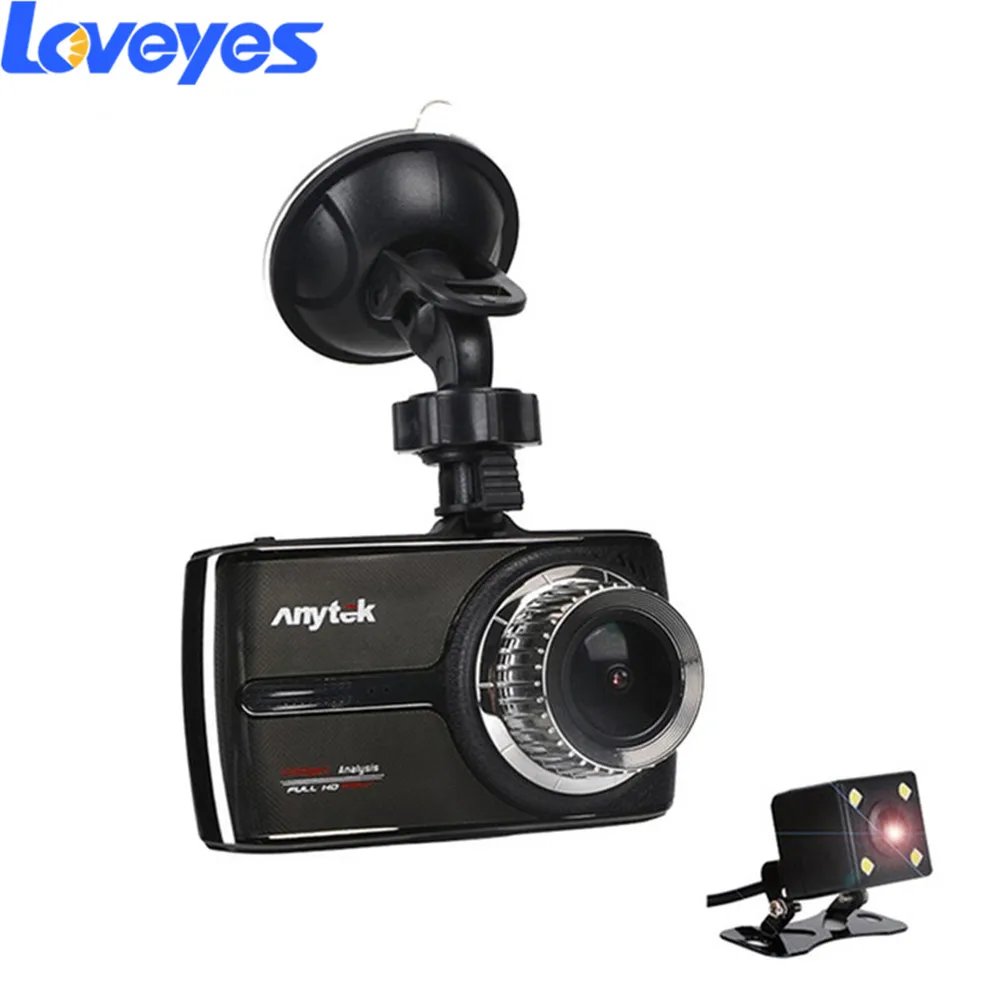 Автомобильный видеорегистратор 1080P Full HD ADAS DWR HDR с двойным объективом ночного