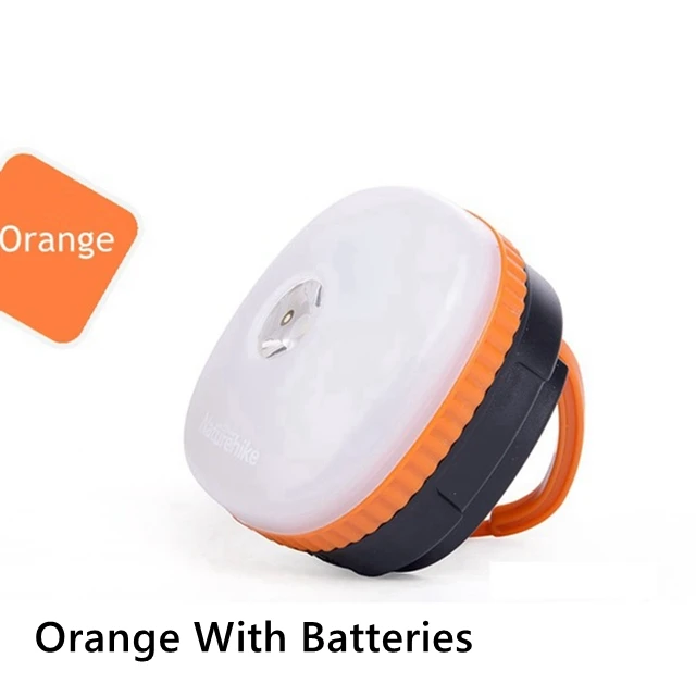 Orange With Battery Портативный наружный светодиодный светильник Naturehike для кемпинга, магнитный светильник для палатки, подвесная палатка, аварийный светодиодный светильник, два цвета - Цвет: Orange With Battery