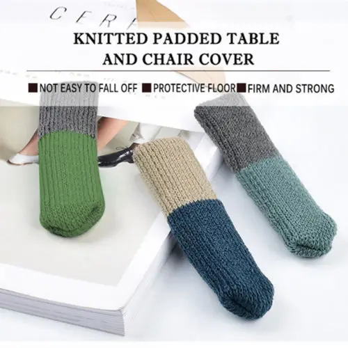 Хлопковая накладка на ногу стула защитная пол из шерсти с цветами новинка