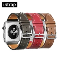 istrap black brown red french calf leather single tour bracelet watch strap for iwatch apple watch band 38mm 42mm 40mm 44mm